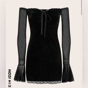 Off Shoulder Black Dress